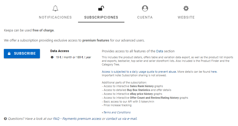 Precios de la Herramienta Keepa Precios de la Herramienta Keepa