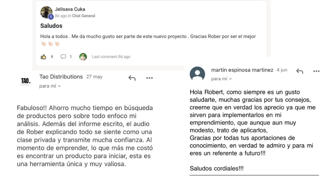 Testimonios de Amazon pro Academy 2