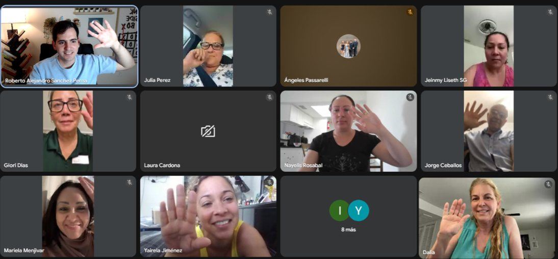 Llamada de coaching en vivo con alumnas